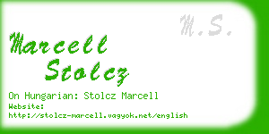 marcell stolcz business card